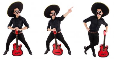 Şapkalı komik bir Meksikalı.