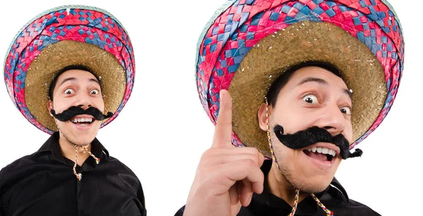 Funny mexican with sombrero hat — Stock Photo, Image