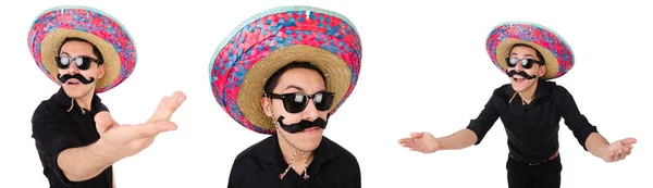 Divertente messicano con sombrero in concetto — Foto Stock