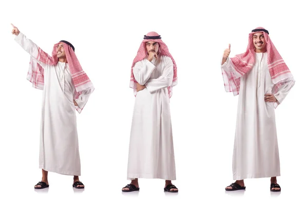 Arab man isolated on the white — Stock Photo, Image