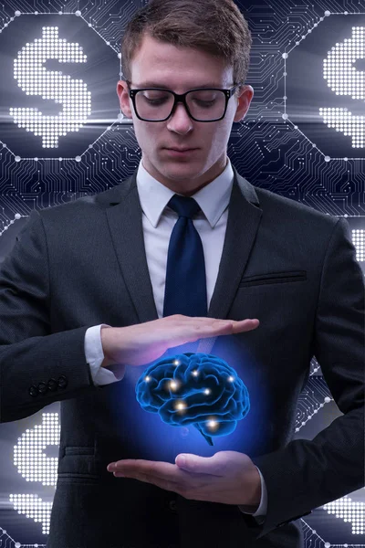 Affärsman inom artificiell intelligens — Stockfoto