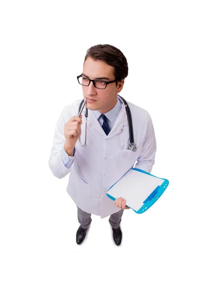 Мужчина врач изолирован на белом фоне — стоковое фото