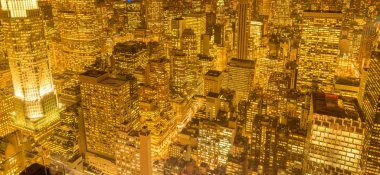 Günbatımında New York Manhattan manzarası
