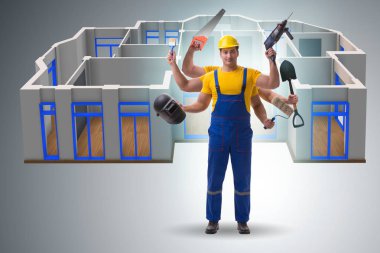 İşçilerle ticaret kavramı.