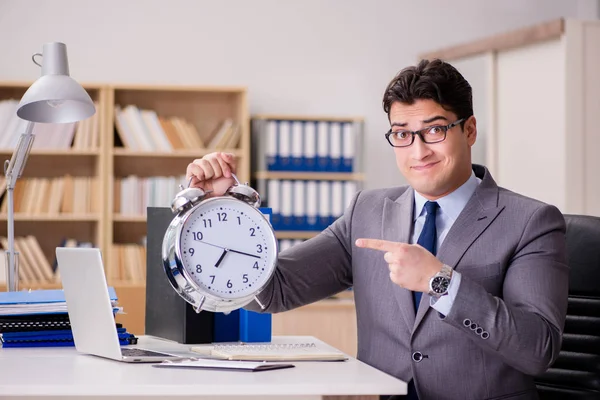 Businessman failing to meet the deadlines — Stock Photo, Image