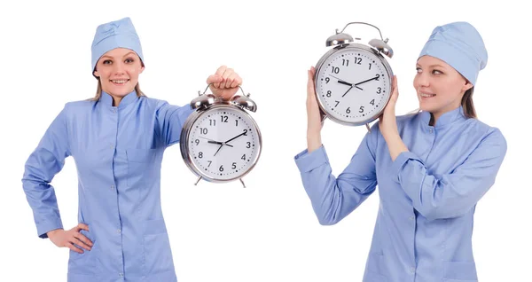 Kvinnlig läkare missar sina deadlines — Stockfoto