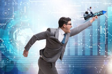 Girişim konseptinde iş adamı