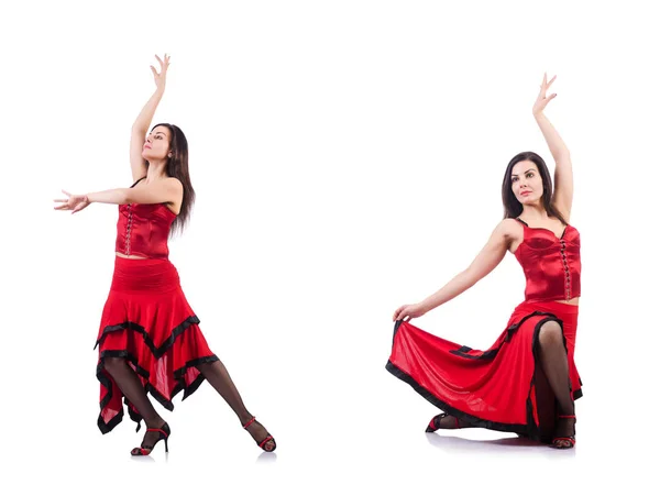 スペインの踊りを踊る女性ダンサー — ストック写真