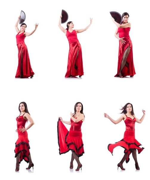 Female dancer dancing spanish dances Royalty Free Stock Photos