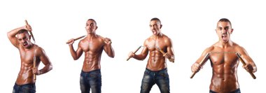 Mınçıka beyaz ile dövüş sanatları savaşçı