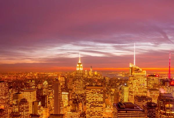 Nueva York - 20 de diciembre de 2013: Vista del Bajo Manhattan en Decembe — Foto de Stock