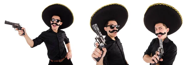 Mexicano engraçado com chapéu sombrero — Fotografia de Stock