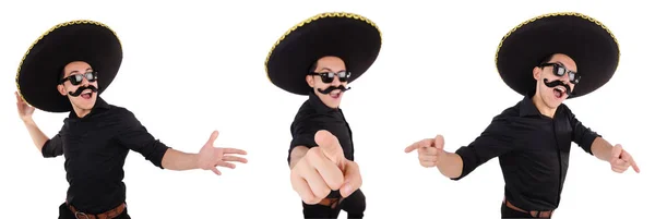 Divertido mexicano con sombrero en concepto — Foto de Stock