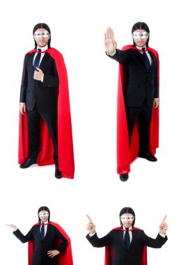 adam beyaz izole kırmızı kaplı