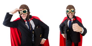 adam beyaz izole kırmızı kaplı