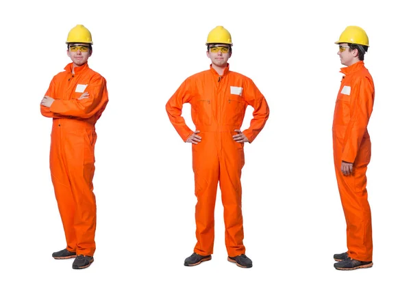 Industrial worker isolated on the white background — Stock Photo, Image