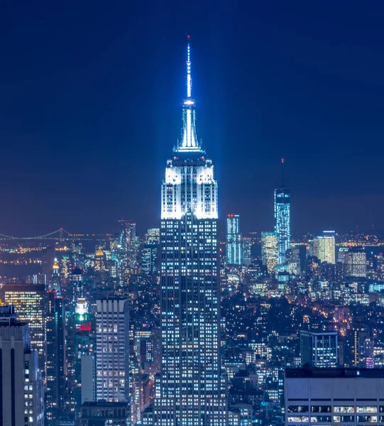 View of New York Manhattan during sunset hours — Stock Photo, Image