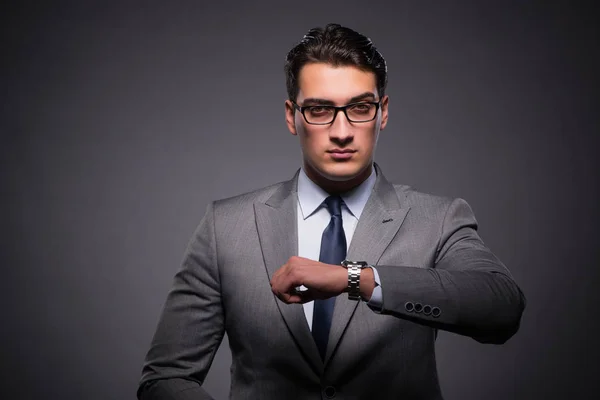 Businessman in time management concept — Stock Photo, Image