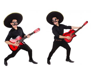 Şapkalı komik bir Meksikalı.