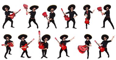 Şapkalı komik bir Meksikalı.