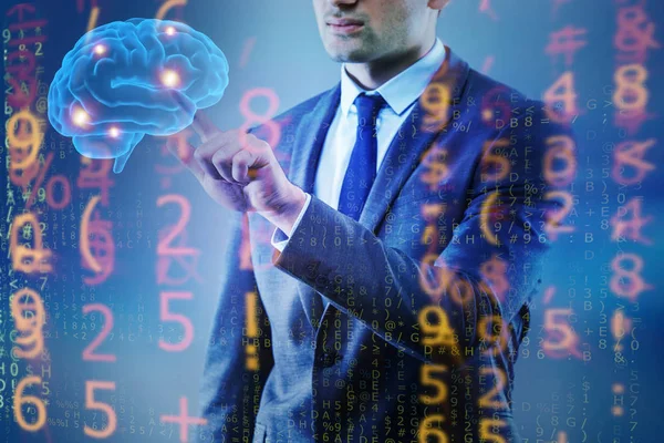 Zakenman in het concept van kunstmatige intelligentie — Stockfoto