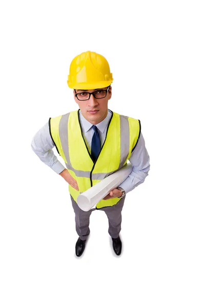 Constructie supervisor geïsoleerd op de witte achtergrond — Stockfoto