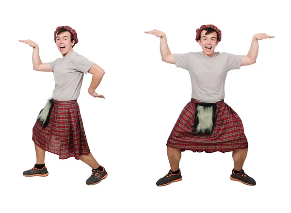 Grappige scotsman geïsoleerd op wit — Stockfoto