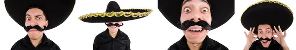 Divertido mexicano con sombrero sombrero — Foto de Stock