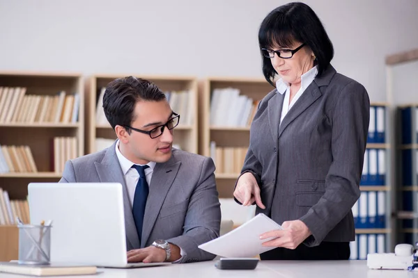 Business couple having discussion in the office