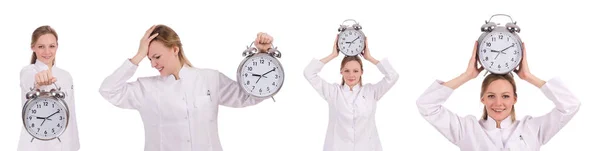 Vrouwelijke dokter mist haar deadlines — Stockfoto