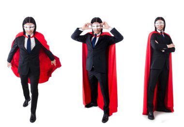 adam beyaz izole kırmızı kaplı