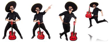 Şapkalı komik bir Meksikalı.