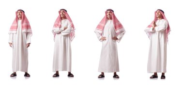 Arap adam beyazlar üzerinde izole.