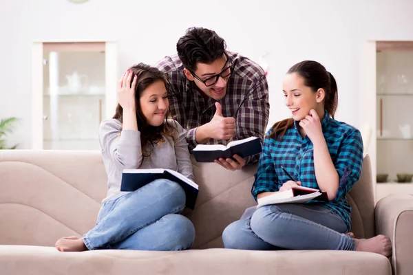 Students preparing for university exams