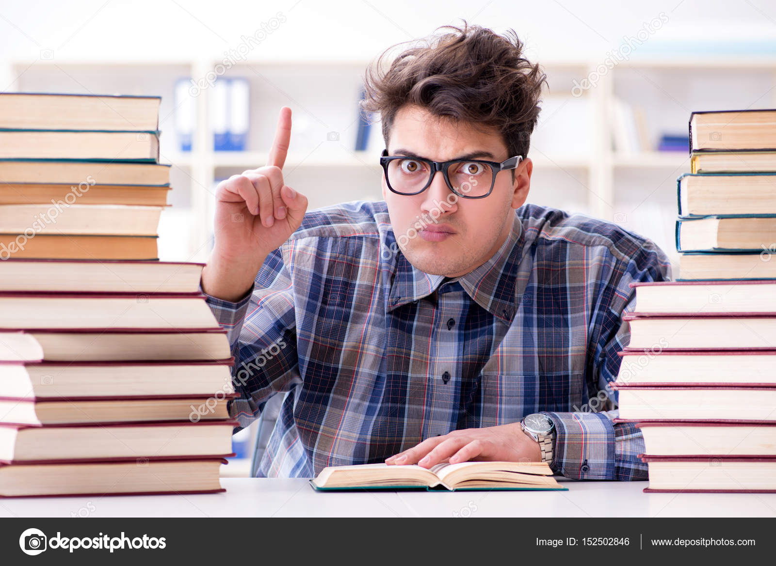 Nerd funny student preparing for university exams Stock Photo by ©Elnur_ 152502846 Nerd funny student preparing for university exams Stock Photo by ©Elnur_ 152502846