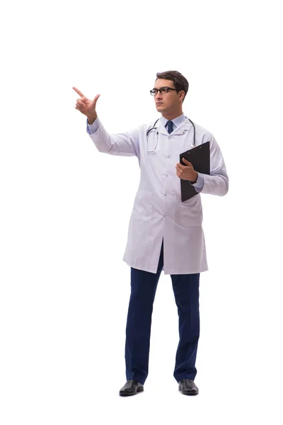 Fiatal orvos izolált fehér háttér — Stock Fotó