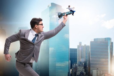 Girişim konseptinde iş adamı