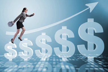 Amerikan Doları Konseptinde İşkadını