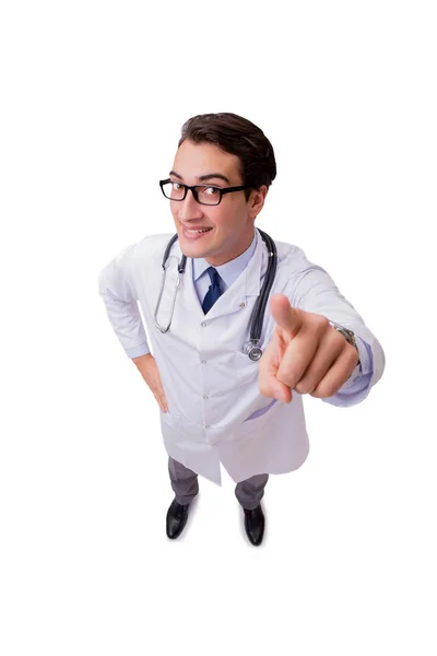 Muž lékař izolované na bílém pozadí — Stock fotografie