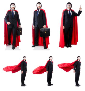 adam beyaz izole kırmızı kaplı