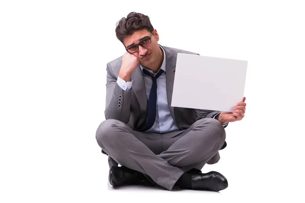 Bankrupt businessman isolated on white background — Stock Photo, Image