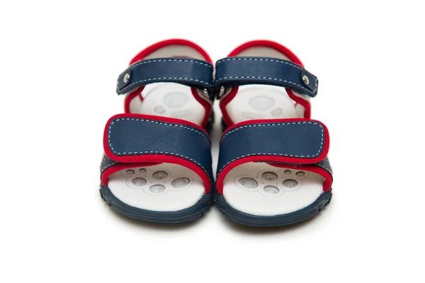 Baby schoenen geïsoleerd op de witte achtergrond — Stockfoto