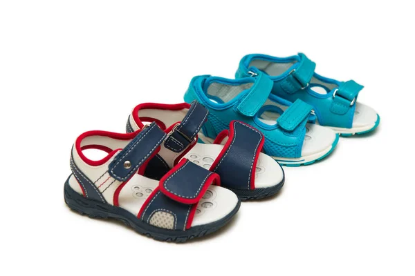 Zapatos de bebé aislados en el fondo blanco — Foto de Stock