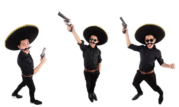 Vtipné mexické s sombrero kloboukem — Stock fotografie