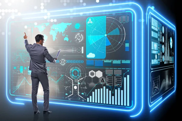 Küresel iş kavramında iş adamı