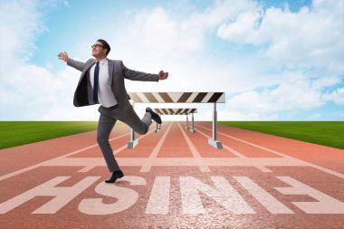 Hırs ve motivasyon konseptinde iş adamı
