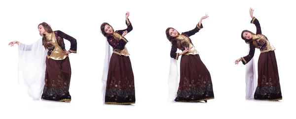 전통적인 아제리어 댄스 춤 젊은 아가씨 — 스톡 사진