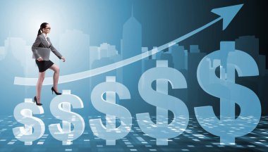 Amerikan Doları Konseptinde İşkadını