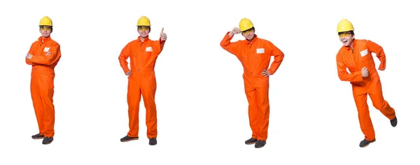 Industrial worker isolated on the white background — Stock Photo, Image