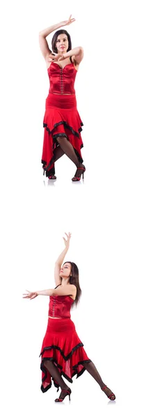 Kvinnlig dansare dansa spanska danser — Stockfoto